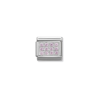 Nomination "Rózsaszín cirkónia" charm (330307-06)