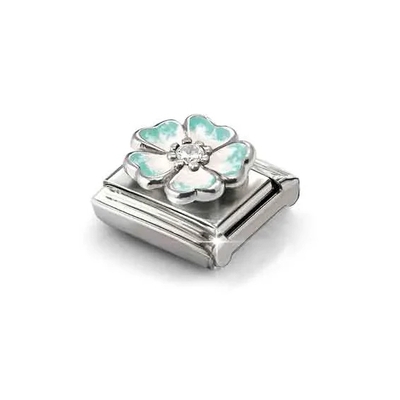Nomination "Zöld virág" charm (330321-18)