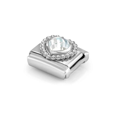 Nomination "Fehér szív" charm (330606-010)
