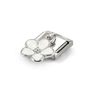 Nomination "Fehér virág" charm (331805-22)
