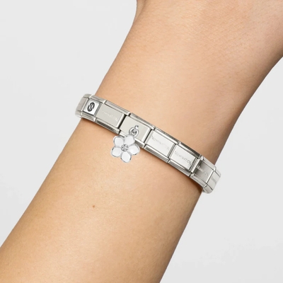 Nomination "Fehér virág" charm (331805-22)