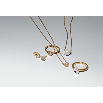 Pandora 14k aranyozott pavé kör nyaklánc (363548C01-45)