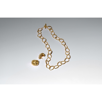 Pandora 14K aranyozott organikus formájú szemes nyaklánc (363881C00-45)