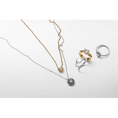 Pandora szikrázó szív nyaklánc 45 cm-es (368425C01-45)