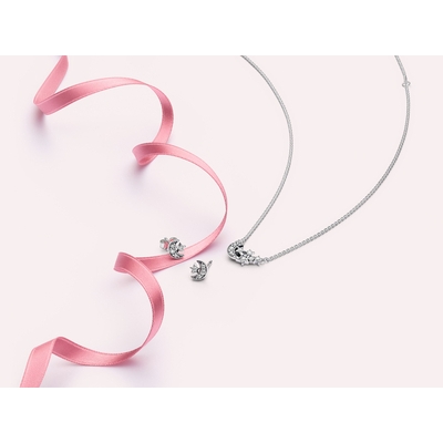 Pandora szikrázó félhold és csillagok nyaklánc 45 cm-es (392991C01-45)