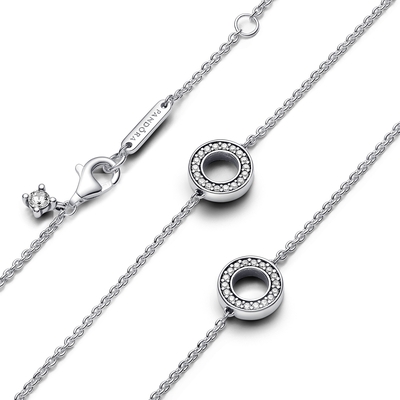 Pandora pavé karikás nyaklánc (393162C01-50)