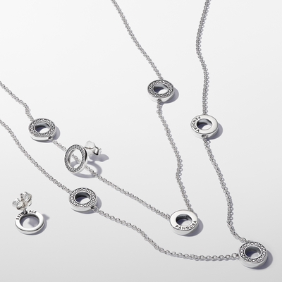 Pandora pavé karikás nyaklánc (393162C01-50)
