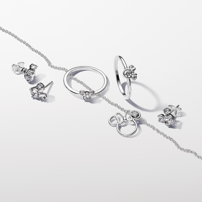 Pandora Disney Minnie egér sziluett nyaklánc (393187C01-45)