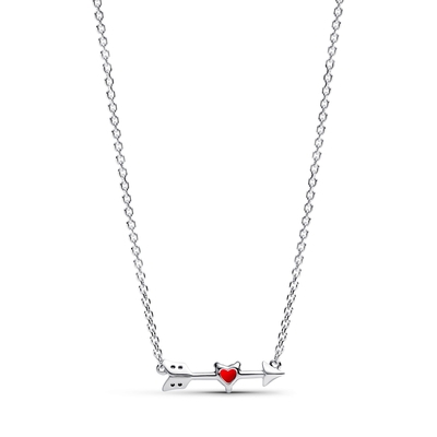 Pandora Nyíl és muranói üveg szív nyaklánc 50 cm (393669C01-50)