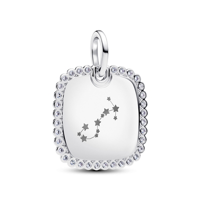 Pandora gravírozható négyzet medál cirkóniával (394009C01)