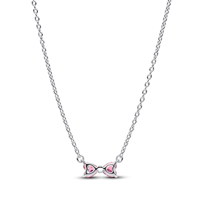 Pandora Rózsaszín Masni nyaklánc (394235C01-45)