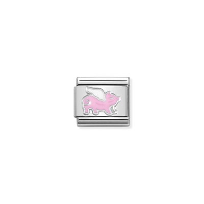 Nomination "Rózsaszín szárnyaló malac" charm (330204-17)