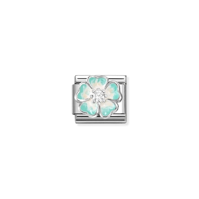 Nomination "Zöld virág" charm (330321-18)