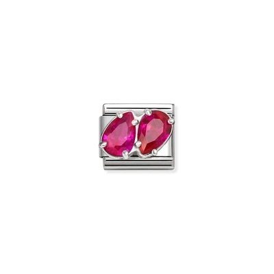 Nomination "Dupla pink könnycsepp" charm (330329-11)