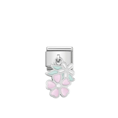 Nomination "Double Flower" charm (331805-10)