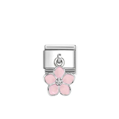 Nomination "Rózsaszín virág" charm (331805-23)