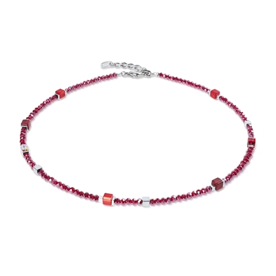 Coeur De Lion Joyful Colours Flex silver-red karkötő (4460/30-0317)