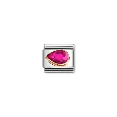 Nomination "Bal Magenta piros könnycsepp" charm (430605-005)