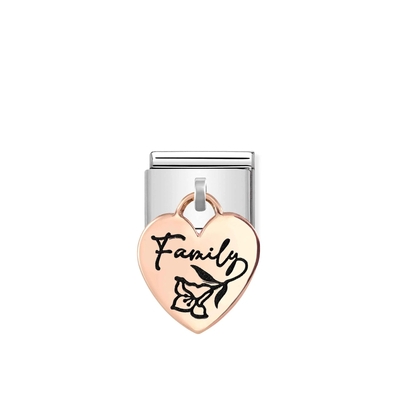 Nomination "Family" szív charm (431803-04)