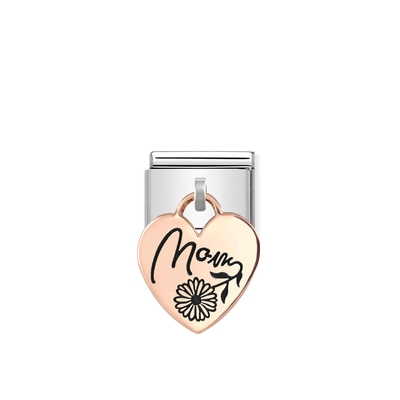 Nomination "Mom" szív charm (431803-09)