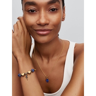 Pandora Kék zsinóros lánc karkötő 16 cm (563816C02-16)
