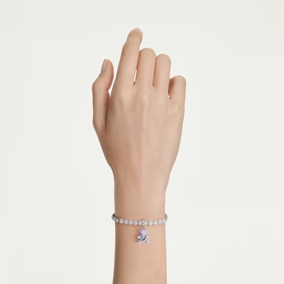 Swarovski Idyllia lila medve charm (5745610)