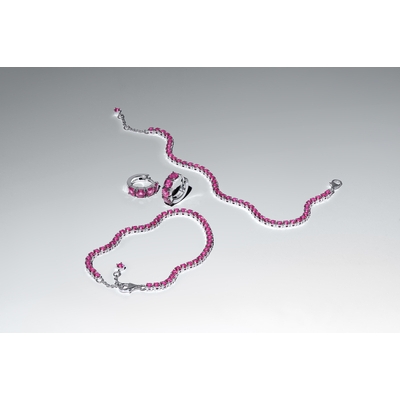 Pandora szikrázó rózsaszín tenisz karkötő 18 cm (591469C04-18)