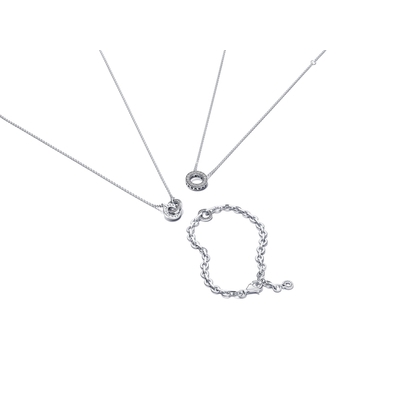 Pandora logó ezüst karkötő cirkóniával 16 cm (592777C01-16)