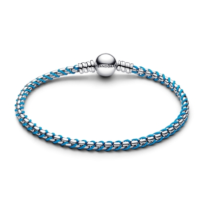 Pandora kék zsinór kígyólánc karkötő 17 cm (593816C01-17)