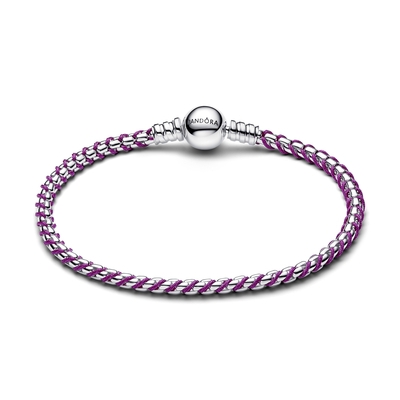 Pandora Lila zsinóros lánc karkötő 17 cm (593816C03-17)