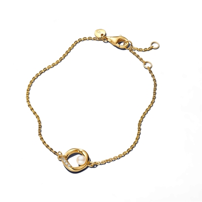 Pandora 14K aranyozott organikus formájú karkötő 18 cm (563830C01-18)