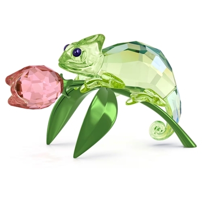 Swarovski Idyllia Kaméleon és tulipán kristály dísz (5719811)