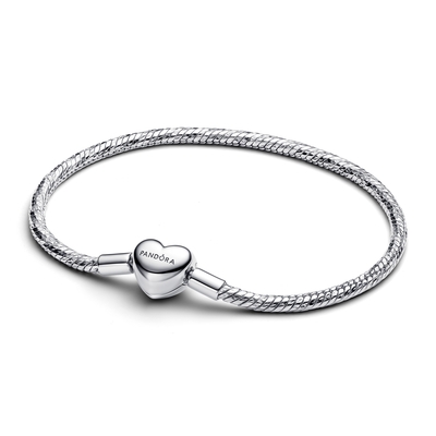 Pandora Gravírozható Szív kígyólánc karkötő 21 cm (594236C00-21)