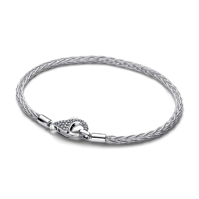 Pandora Pavé-zárós rókafarok láncú karkötő 17 cm (594462C01-17)