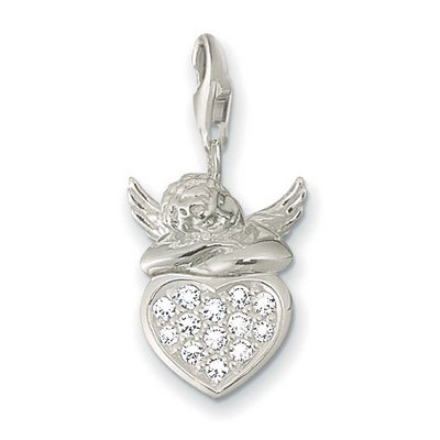 Thomas Sabo szív angyallal charm (0283-051-14)