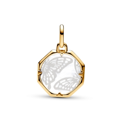 Pandora Me gyöngyházfényű 14k aranyozott pillangó medál (763366C01)
