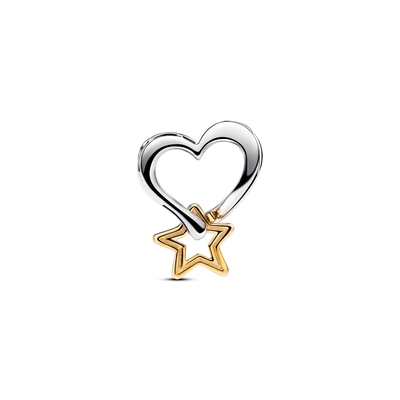 Pandora Szerencse csillag és szív charm (763513C00)
