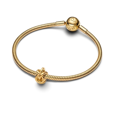 Pandora 14K aranyozott végtelen csomó charm (763755C00)