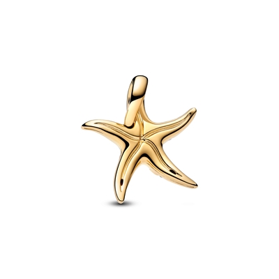 Pandora 14K aranyozott szikrázó kék tengeri csillag függő charm (763818C01)