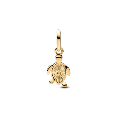 Pandora Me 14K aranyozott zöld teknős mini függő charm (763823C01)
