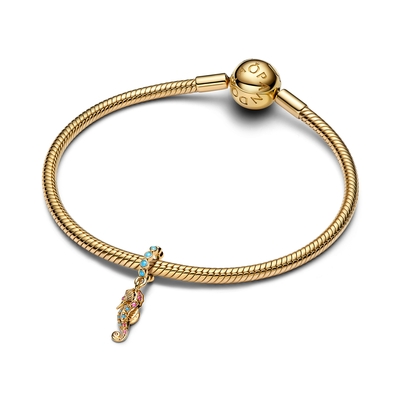 Pandora 14K aranyozott tengeri csikó függő charm (763895C01)