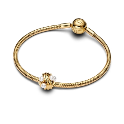 Pandora 14K aranyozott absztrakt hullámok charm (763915C01)