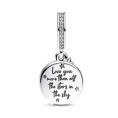 Pandora kéttónusú hullócsillag dupla függő charm (782975C01)