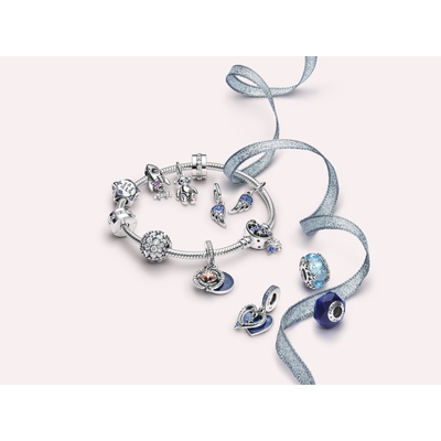 Pandora kéttónusú hullócsillag dupla függő charm (782975C01)