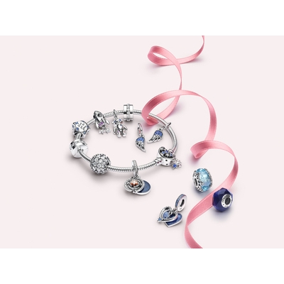 Pandora kéttónusú hullócsillag dupla függő charm (782975C01)