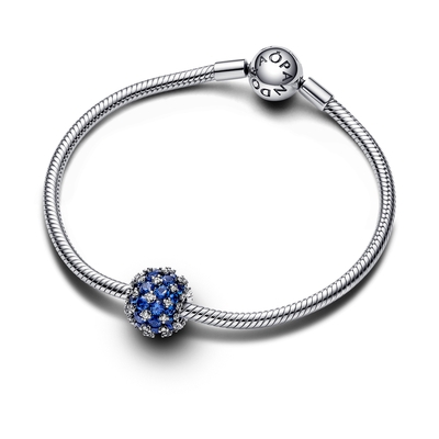 Pandora szikrázó kék pavé charm (792630C02)