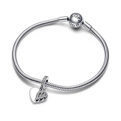 Pandora Szív és Angyal charm (792646C01)