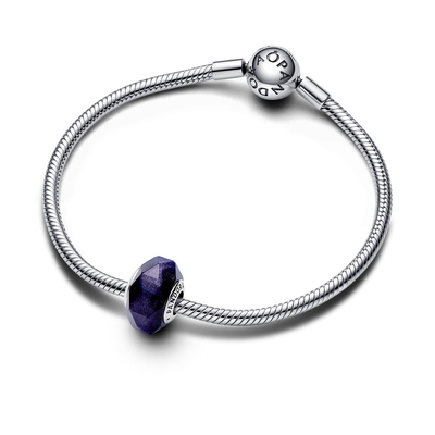 Pandora fazettált kék muránói üveg charm (792984C00)