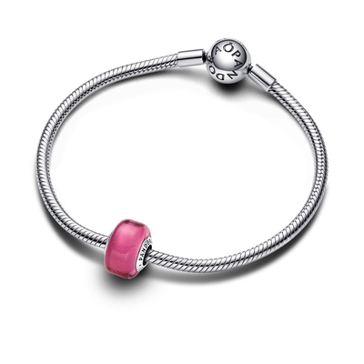 Pandora pink mini muránói üveg charm (793107C00)