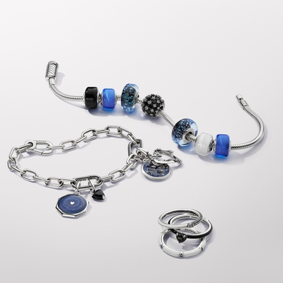 Pandora fekete mini muránói üveg charm (793117C00)